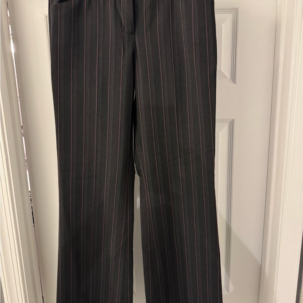 90’s Express Design Studio Black Pink & Gray Pinstripe Dress Pants Size 6